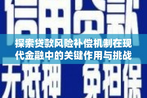 湖西探索贷款风险补偿机制在现代金融中的关键作用与挑战