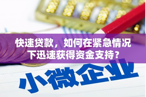 龙山快速贷款，如何在紧急情况下迅速获得资金支持？