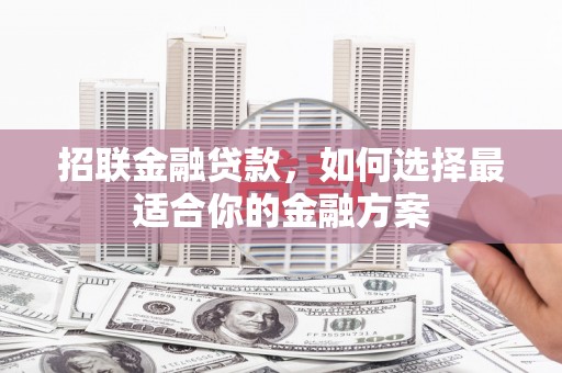 靖西招联金融贷款，如何选择最适合你的金融方案