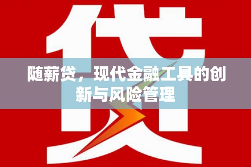 永济随薪贷，现代金融工具的创新与风险管理
