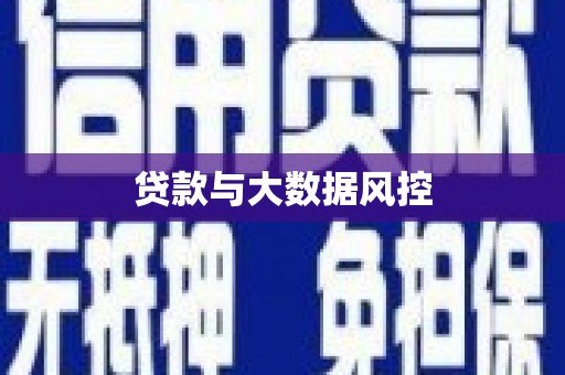 荔浦贷款与大数据风控