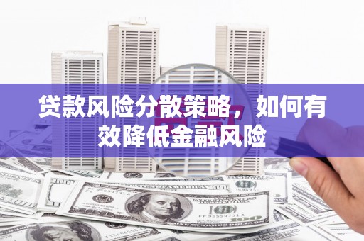 南溪贷款风险分散策略，如何有效降低金融风险