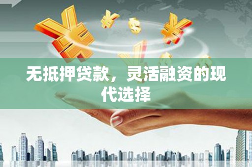 镇原无抵押贷款，灵活融资的现代选择