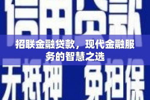 水里招联金融贷款，现代金融服务的智慧之选