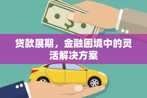 丰顺贷款展期，金融困境中的灵活解决方案