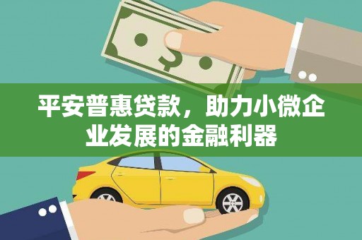 枋山平安普惠贷款，助力小微企业发展的金融利器