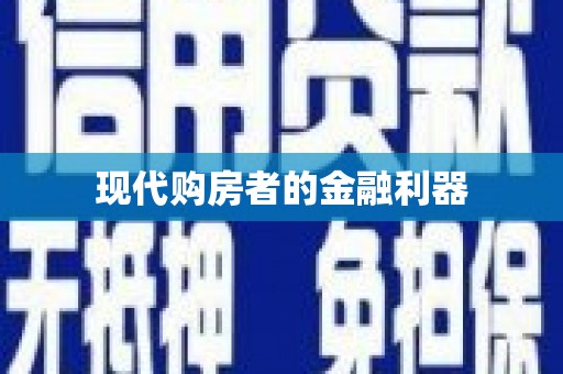汉源现代购房者的金融利器
